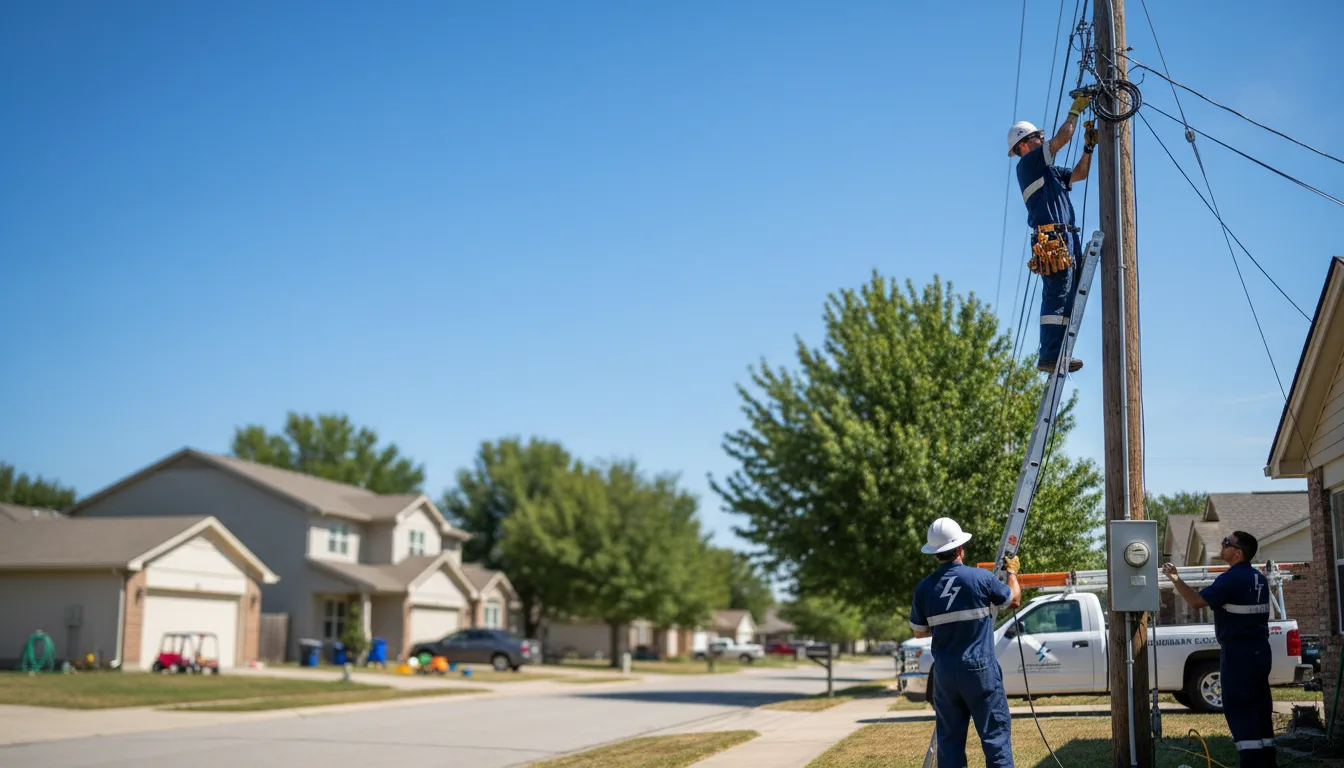 Residential electrician providing installation services in Golden, OK